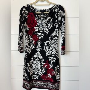 White House Black Market Floral Long Sleeve Dress